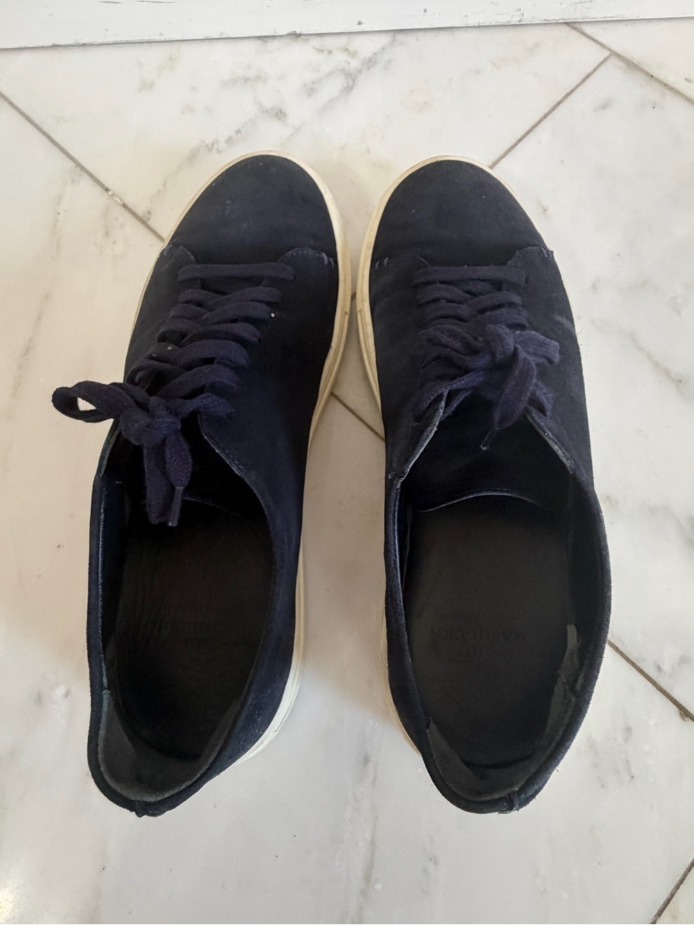 Sid Mashburn Men’s 11 Navy Blue Suede Leather flat sneakers - Picture 5 of 10
